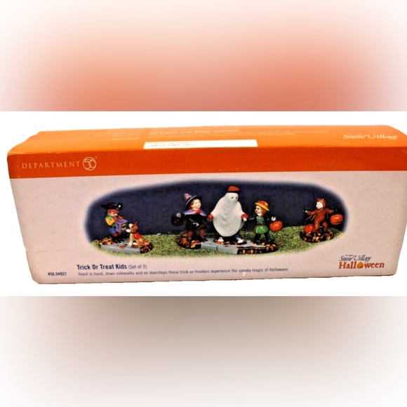 Department 56 Snow Village 
Trick or Treat Kids Set 3 pieces - Picture 1 of 8